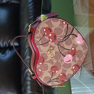 New Coach heart shaped mini bag